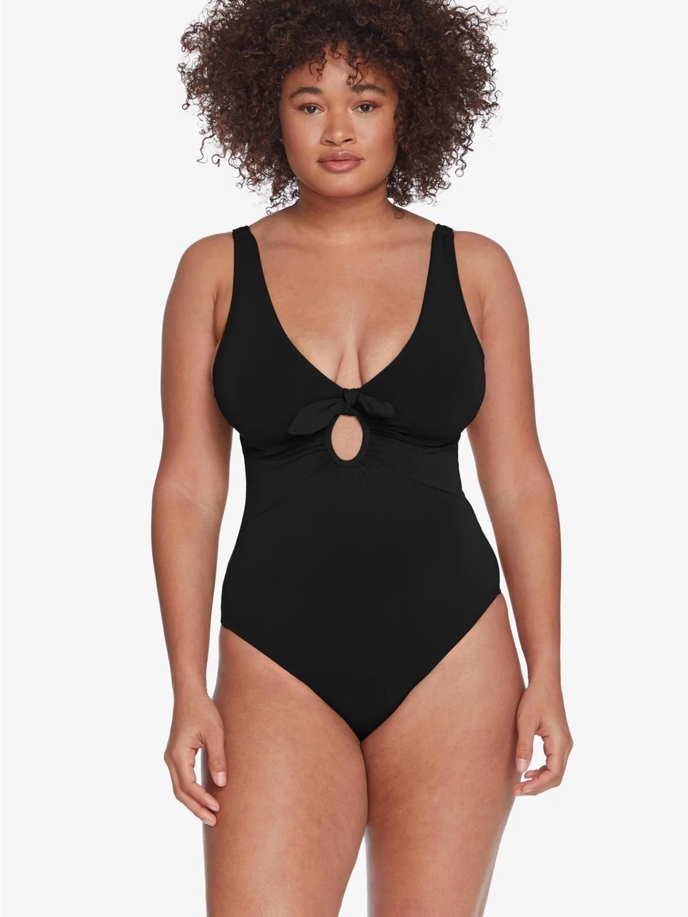 Robin Piccone Ava Knot One Piece Swimsuit - Black